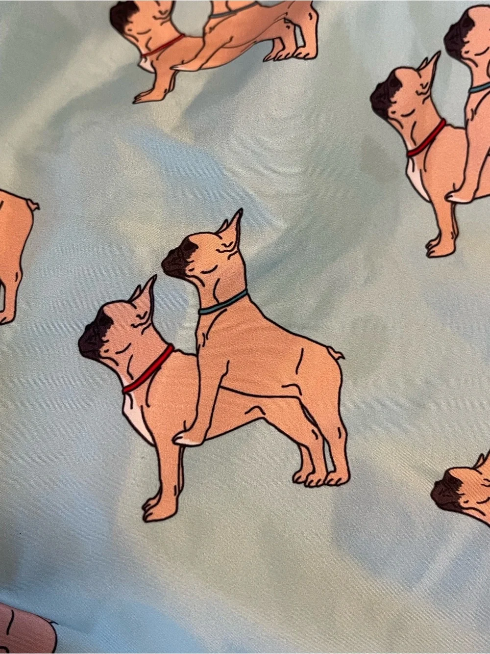 Ambsn Mens Swim Shorts Trunk Lined Medium French Bulldog Print Pockets Funny